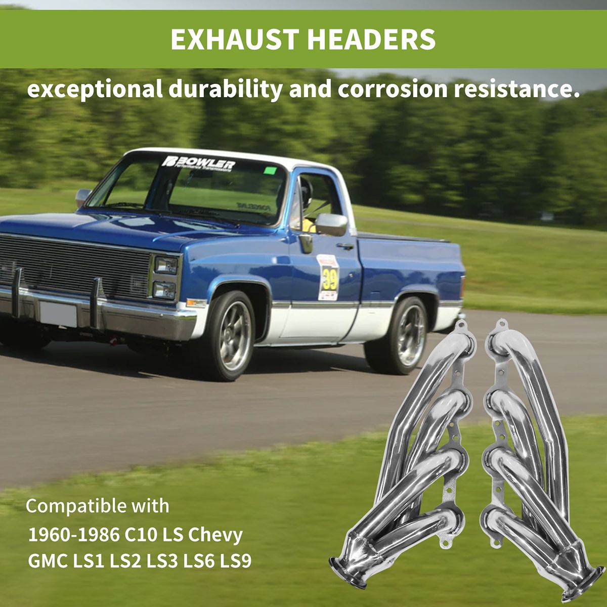 LS Swap Headers Fitment Chart 1960-1986 C10 LS Chevy