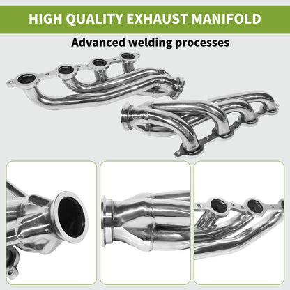 LS Swap Headers Complete Kit Both Driver and Passenger Side with Mounting Hardware and Exhaust Manifold Gaskets