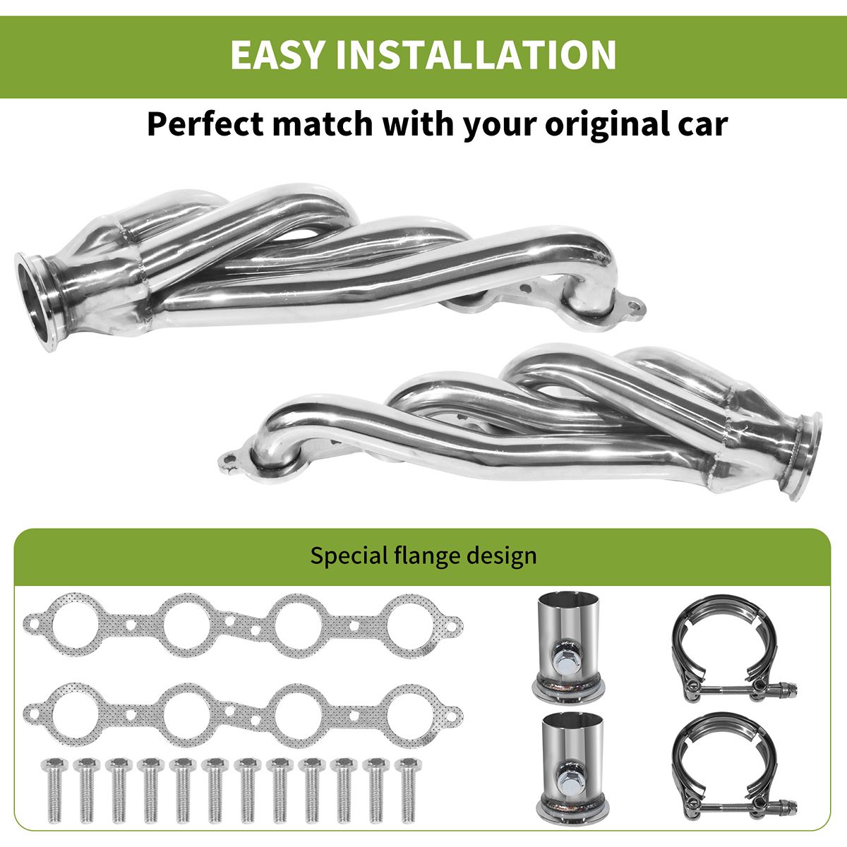LS Swap Headers Easy Installation Special Flange Design