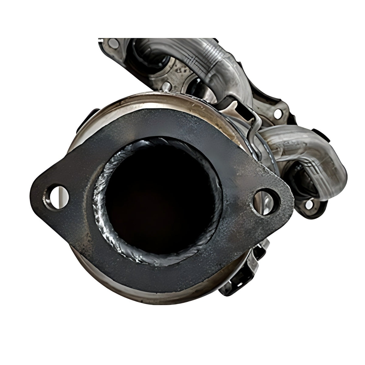 Dimension Diagram of Hyundai Kia Catalytic Converter Showing Overall Length Pipe Diameter Specs