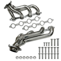 AMVirtuo Exhaust Headers for 2002-2016 Chevy Silverado 1500 2500HD 5.3L V8 T304 Stainless Steel Exhaust Manifold Replacement Direct Bolt-On