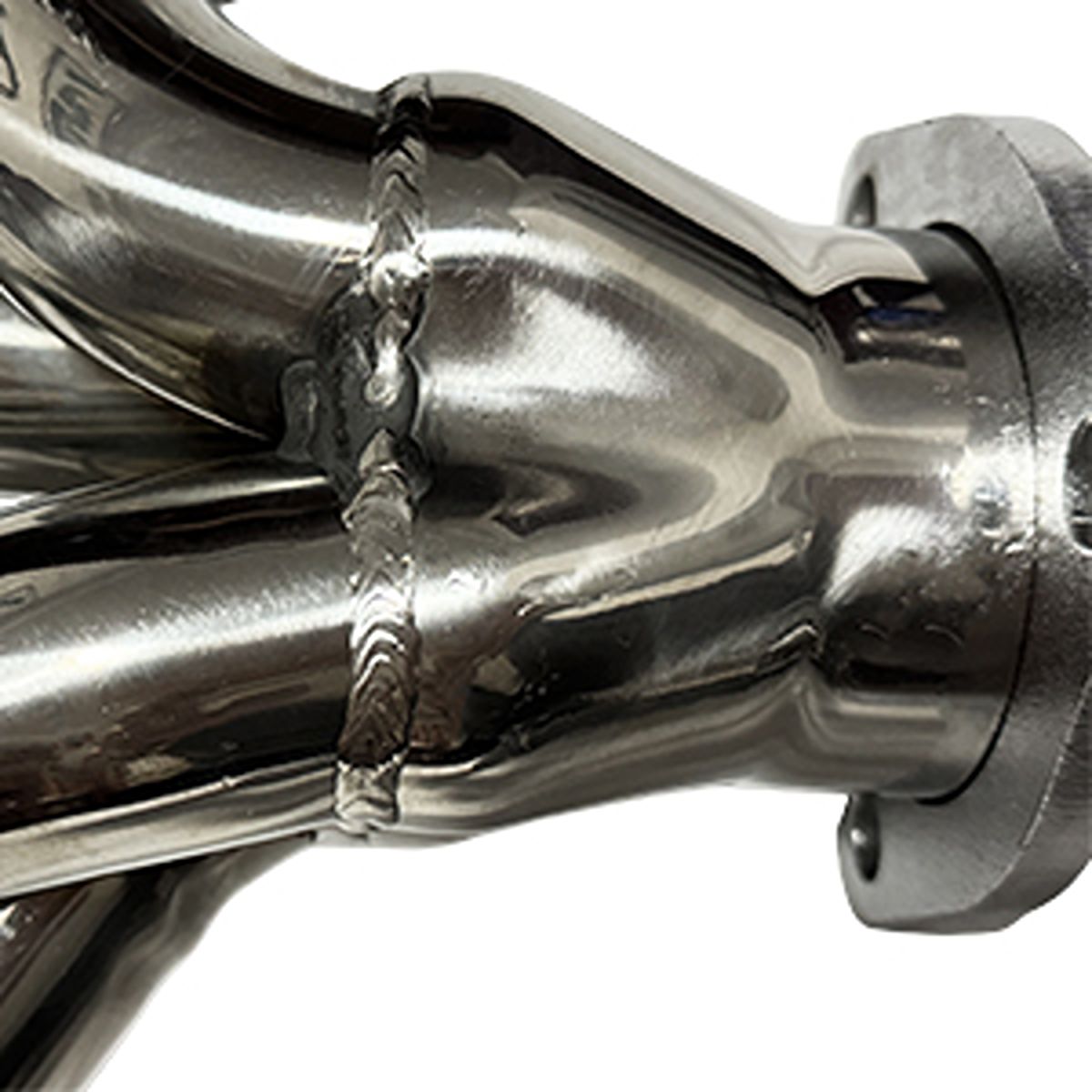 Fairlane Shorty Headers Collector Merge Area Close-Up 3-Inch Single Outlet Connection