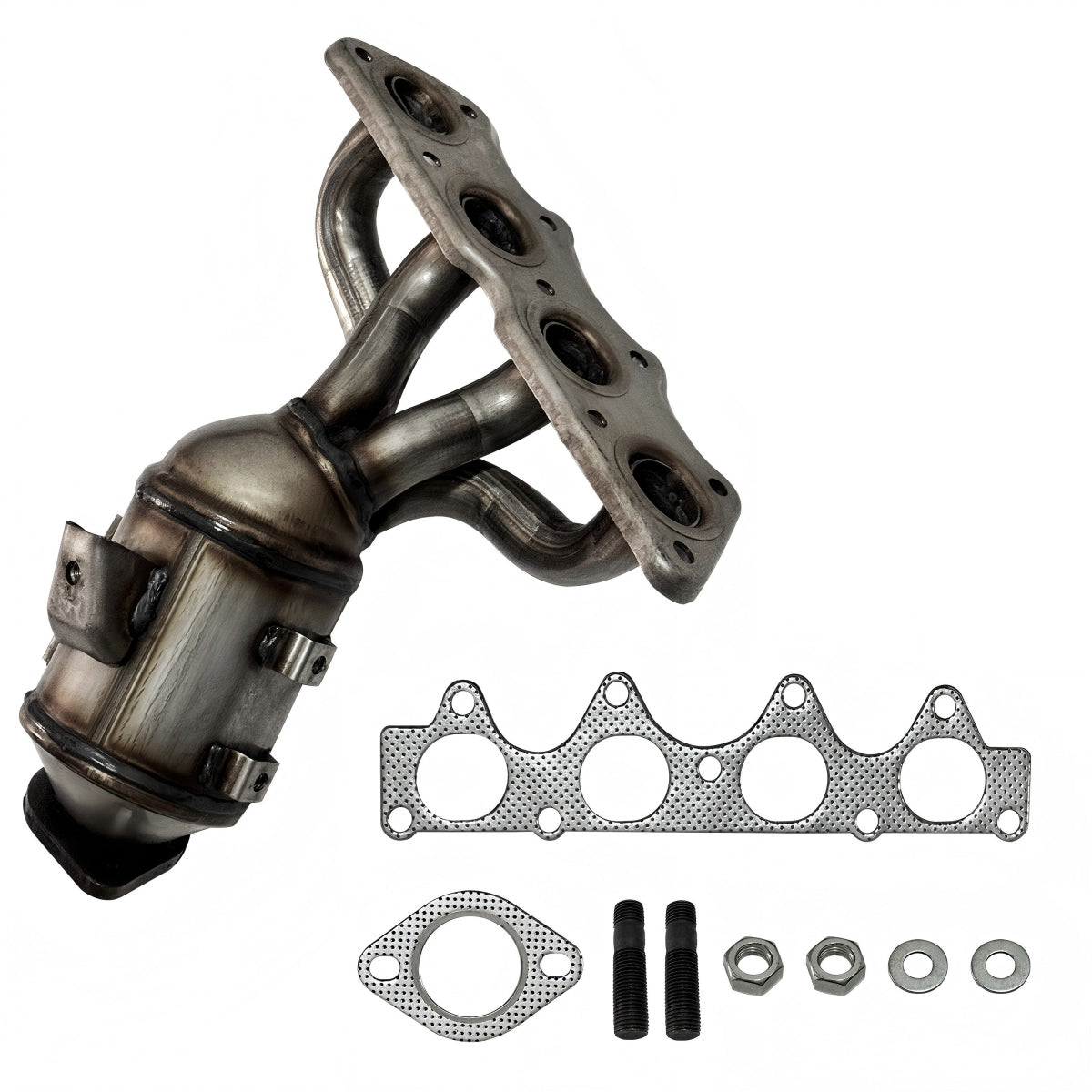 AMVirtuo Direct Fit Catalytic Converter for Hyundai Accent Veloster Kia Rio Soul Stainless Steel Body EPA Compliant