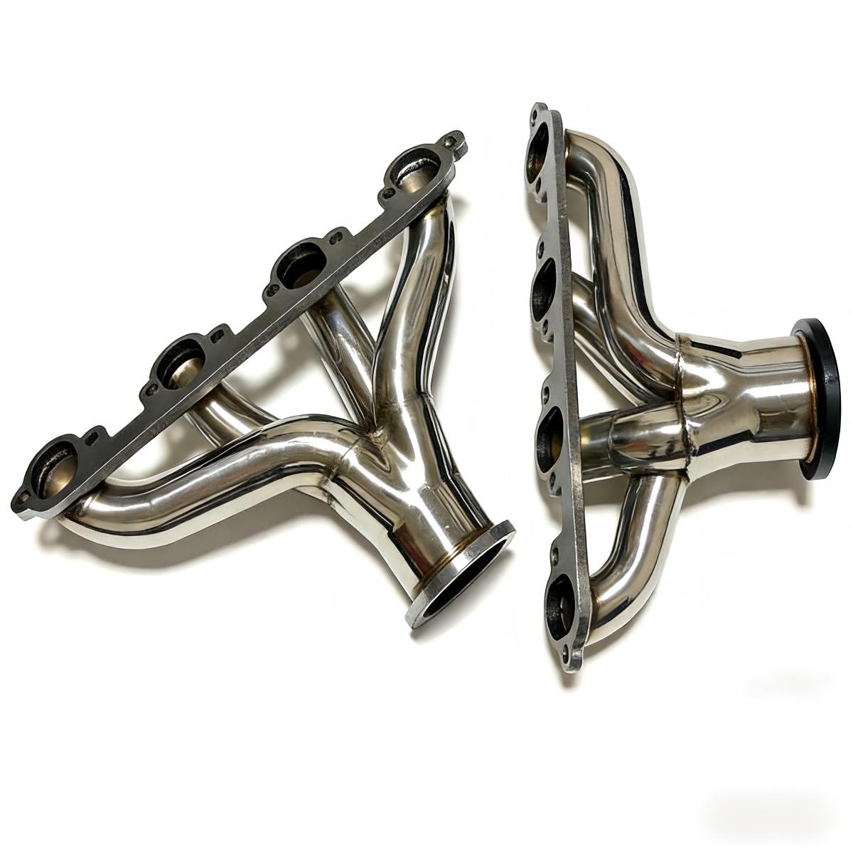 Ford 429 460 Shorty Headers Additional Perspective Showing Collector to Midpipe Connection
