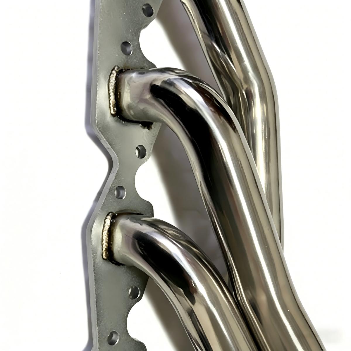 Chevy Big Block Headers Ground Clearance View Showing Undercarriage Fitment After Installation on Classic Car Exhaust