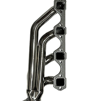 Ford Mustang Shorty Headers Angled View Showing Primary Tube Layout and 3 Inch Collector Merge for Exhaust