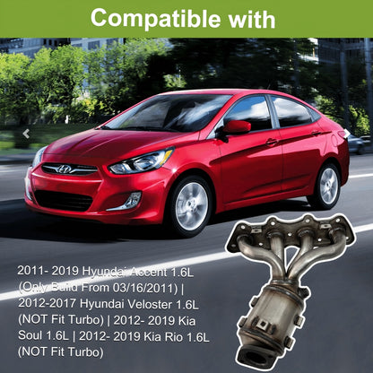Hyundai Kia Catalytic Converter Inlet Manifold Flange Connection Direct Bolt-On Replacement Unit