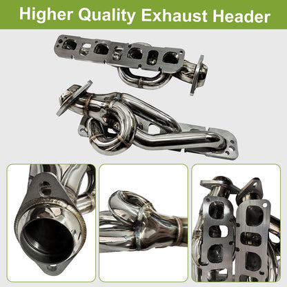 Ram 5.7 HEMI Long Tube Headers Primary Tube Layout Optimized for Low-End Torque Horsepower Throttle Response Design