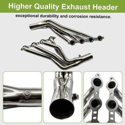 Silverado Headers with Y-Pipe Complete System Exhaust Manifold Replacement Main Product Photo Direct Bolt-On