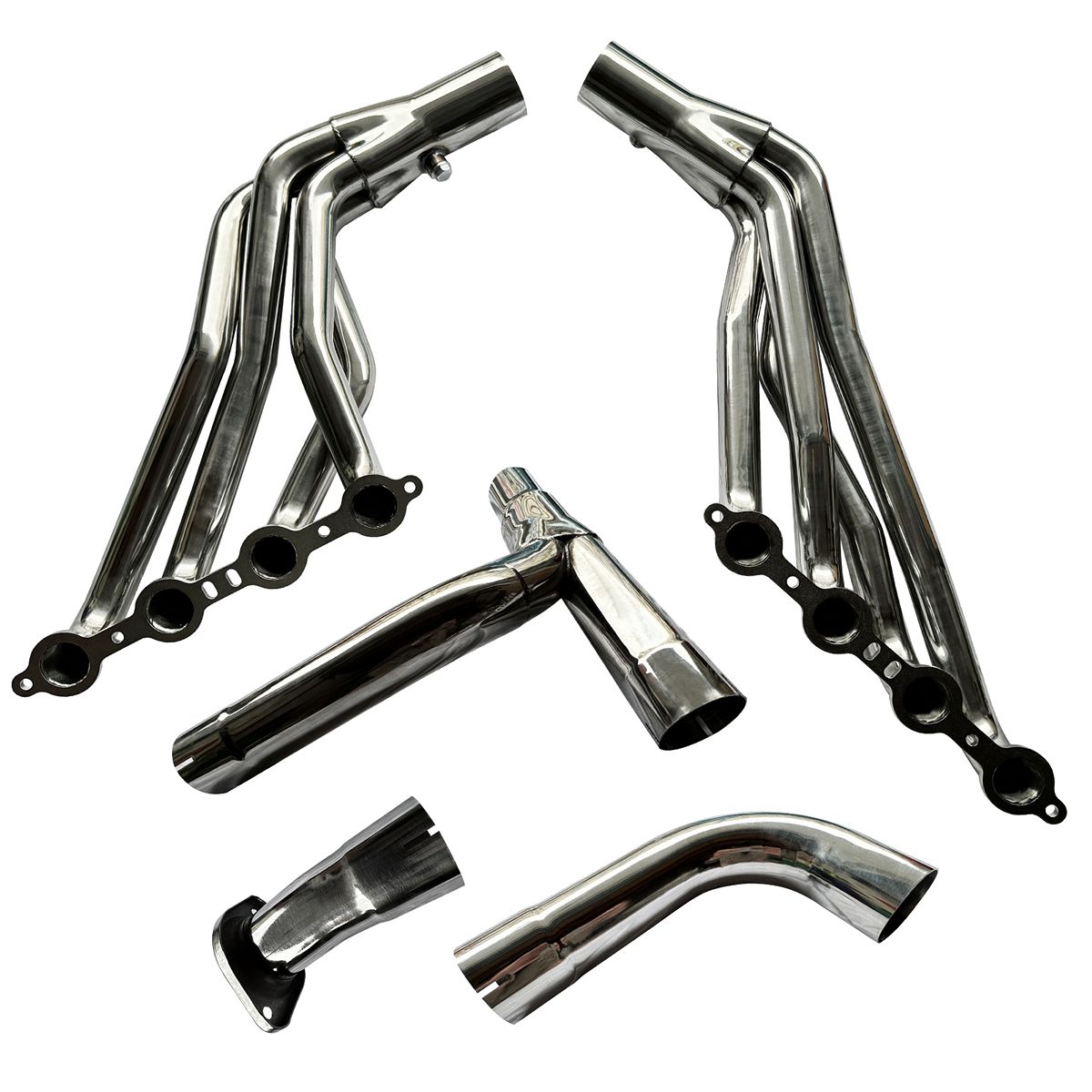 Silverado Headers with Y-Pipe Complete Set Both Driver and Passenger Side for 1999-2006 Chevy GMC V8 Exhaust Manifold System