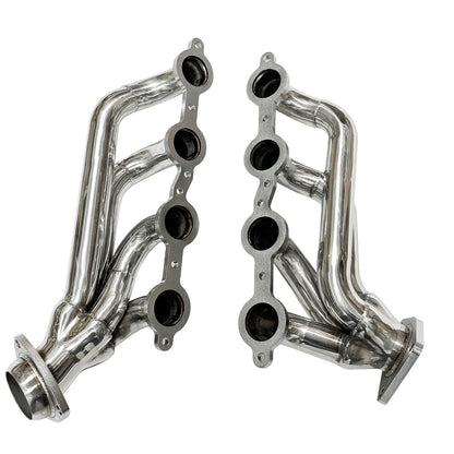 Silverado 5.3L Headers CNC Machined Flange Close-Up Showing Port Match Surface for Chevy 1500 2500HD Exhaust Manifold