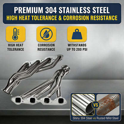 Chevy Big Block Shorty Headers Premium Stainless Steel Durability