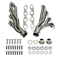 Chevy Big Block Shorty Headers Exhaust Pipe Connection Showing 3 Inch Collector Outlet for 396 454 Mark IV Engine