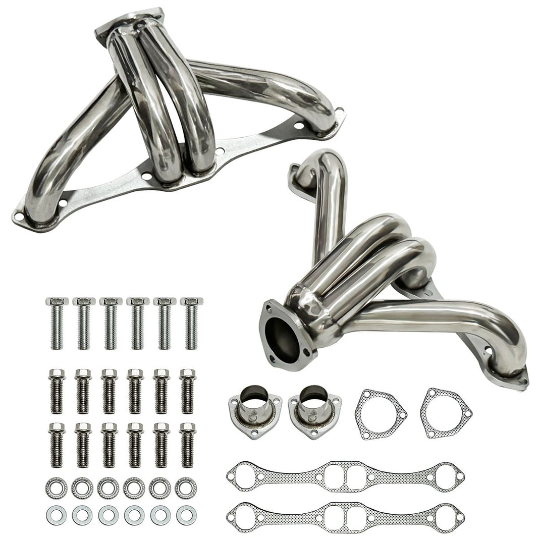 SBC Block Hugger Headers T304 Stainless Steel Shorty Style for Small Block Chevy V8 Main Unit