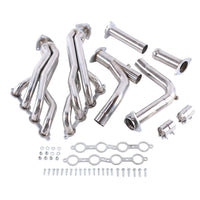 AMVirtuo Long Tube Headers 5.3 Exhaust Manifold Upgrade for 2007-2014 Chevy Silverado GMC Sierra Tahoe Yukon 4.8L 5.3L 6.0L 6.2L V8 Stainless Steel Horsepower
