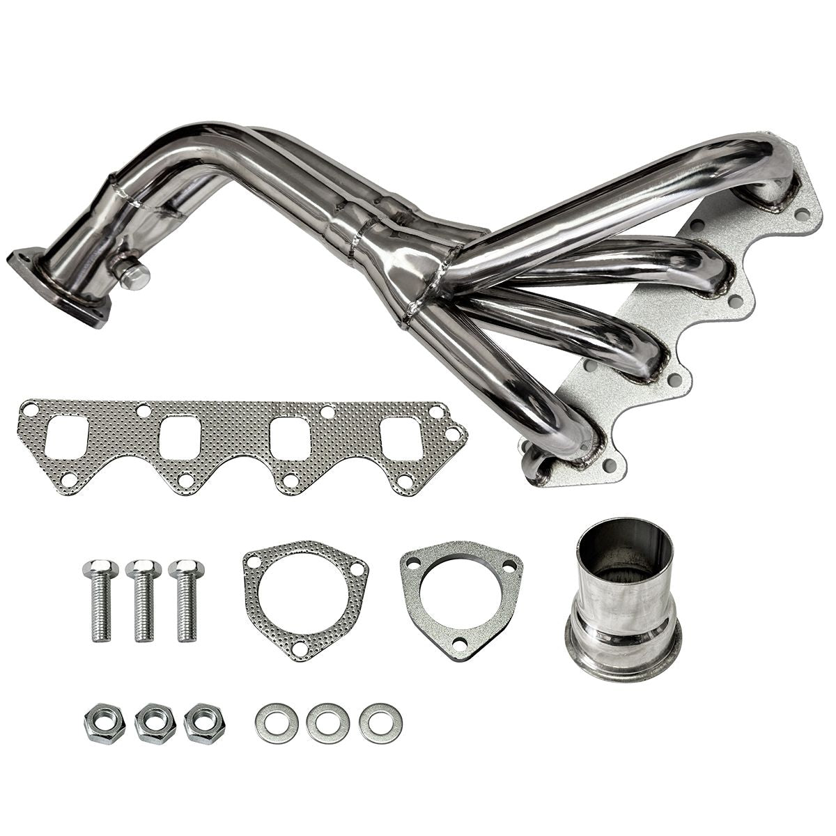AMVirtuo Stainless Steel Exhaust Header for 1989-1994 Geo Tracker Suzuki Sidekick 1986-1996 Samurai 1.3L 1.6L Exhaust Manifold Replacement