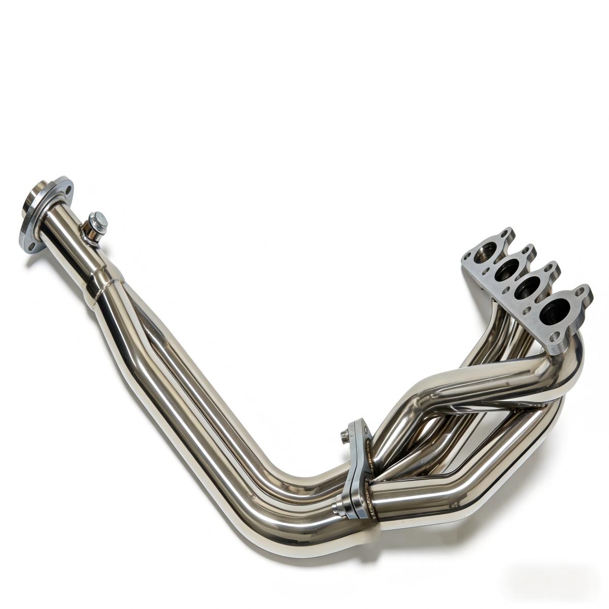 Honda Civic D-Series Headers Collector Merge Close-Up 4-2-1 Design TIG Weld Quality Stainless Steel Exhaust Header