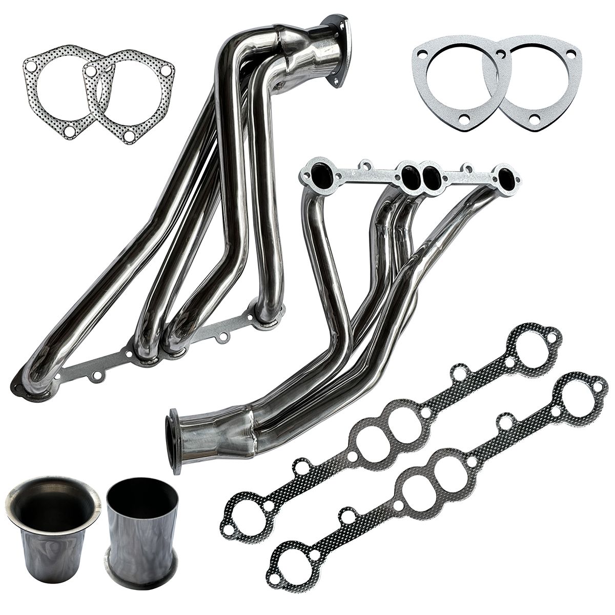 Blazer Long Tube Headers Alternate Angle Side View Equal Length Primary Tube Design
