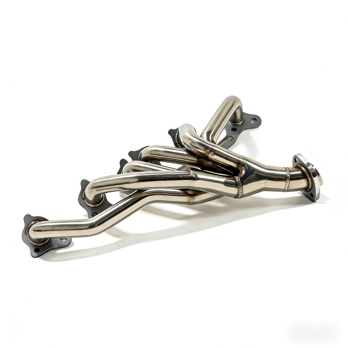 Jeep Wrangler TJ 4.0L Headers Angled View Showing Straight Six Inline Tube Configuration and Collector Merge Point