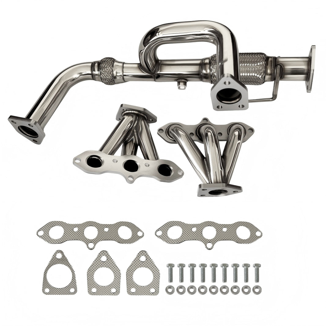 AMVirtuo 304 Stainless Steel Exhaust Headers for Honda Accord LX EX 1998-2002 2.3L Direct Bolt-On