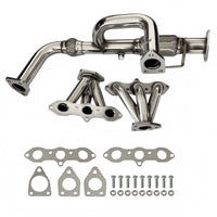 AMVirtuo 304 Stainless Steel Exhaust Headers for Honda Accord LX EX 1998-2002 2.3L Direct Bolt-On