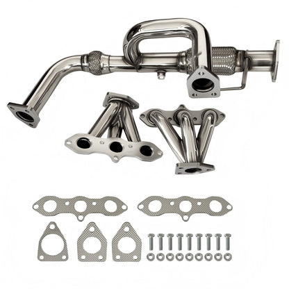 AMVirtuo 304 Stainless Steel Exhaust Headers for Honda Accord LX EX 1998-2002 2.3L Direct Bolt-On