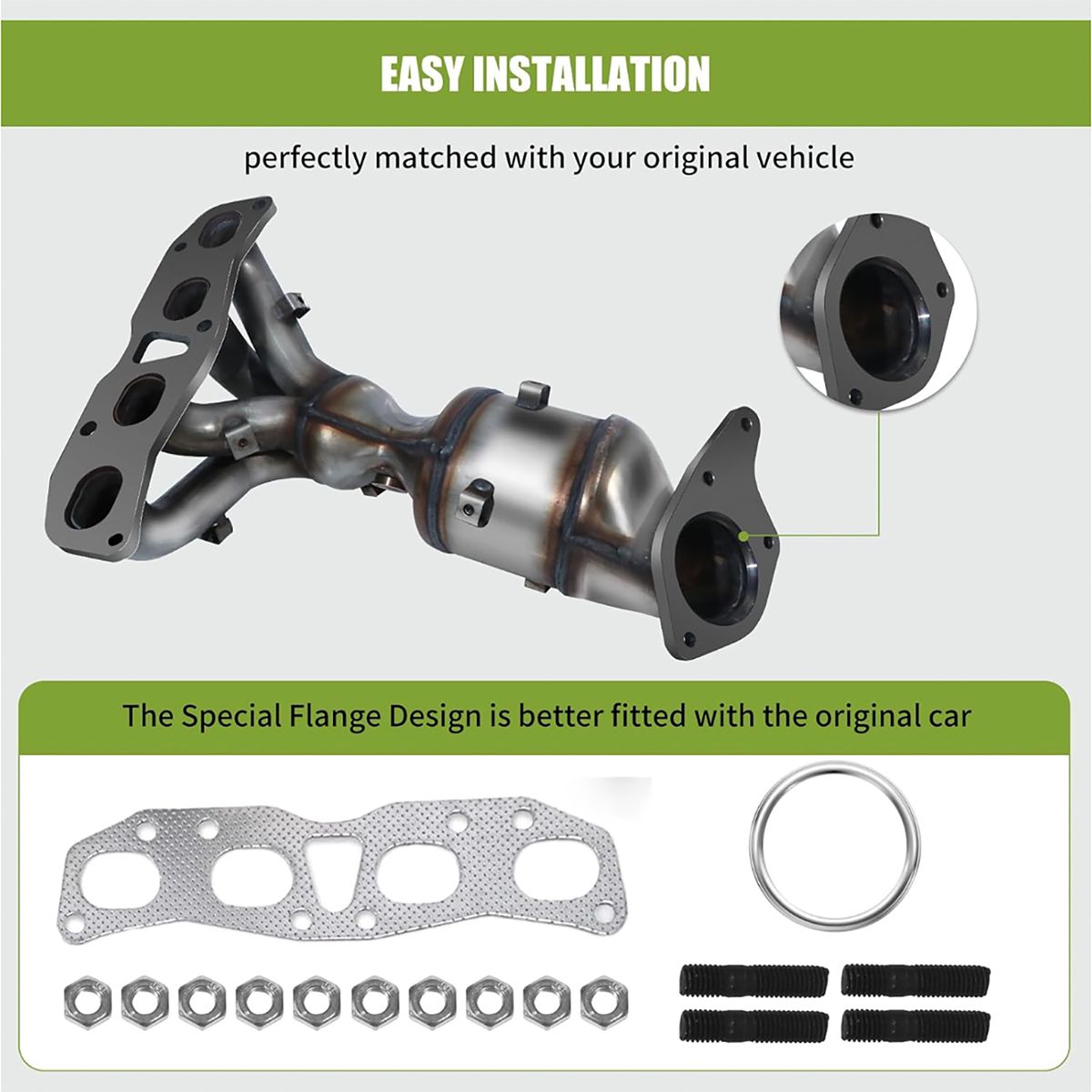 Nissan Altima Catalytic Converter Installed Undercarriage View Showing Direct Fit Position for 2007-2013 2.5L Exhaust