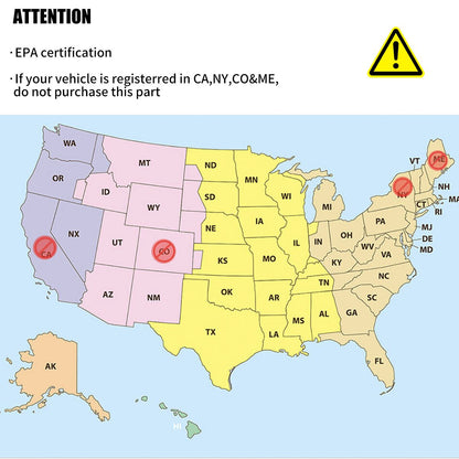 Nissan Altima Catalytic Converter EPA Certification Label Showing Federal Emissions Compliance for 2007-2013 2.5L Direct Fit