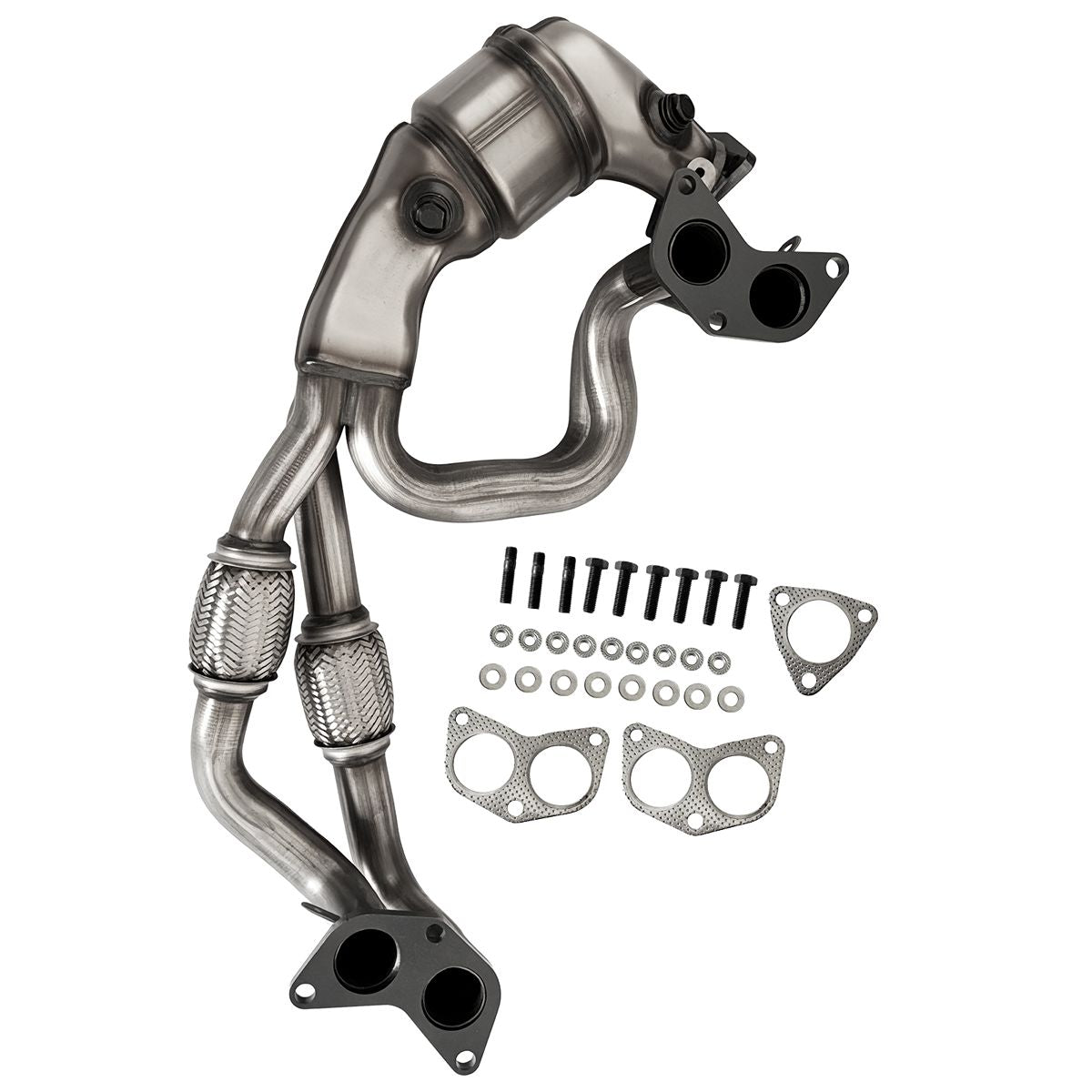 AMVirtuo Catalytic Converter Kit for 2006-2012 Subaru Forester Impreza Legacy Outback 2.5L H4 Direct Fit Stainless Steel
