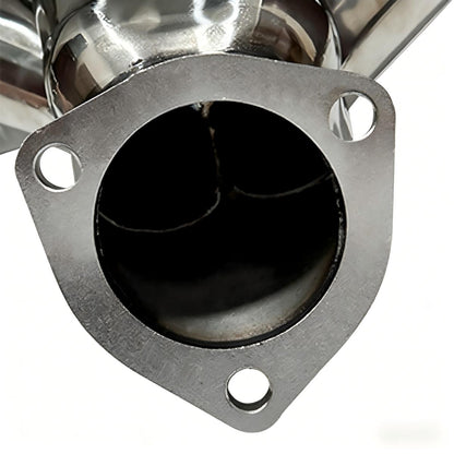 Small Block Block Hugger Headers Additional View Showing Collector Exit Near Bellhousing