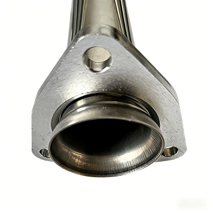 Silverado Long Tube Headers Rear Collector View Showing Merged Exhaust Outlet 3 Bolt Flange for Chevy GMC V8 Horsepower