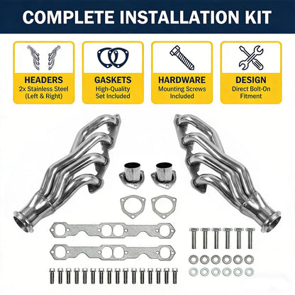 Chevy Big Block Shorty Headers Installation Hardware Kit Gaskets